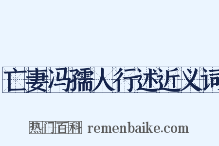亡妻冯孺人行述近义词是什么意思的图片